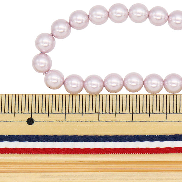 خرز "كرة جولة لؤلؤة 6 مم 020A رقم اللون حوالي 63 قطعة منبثقة"