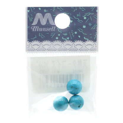 Accessory material "Natural Turquoise RoundBeads Diameter about 8mm 3 pieces]