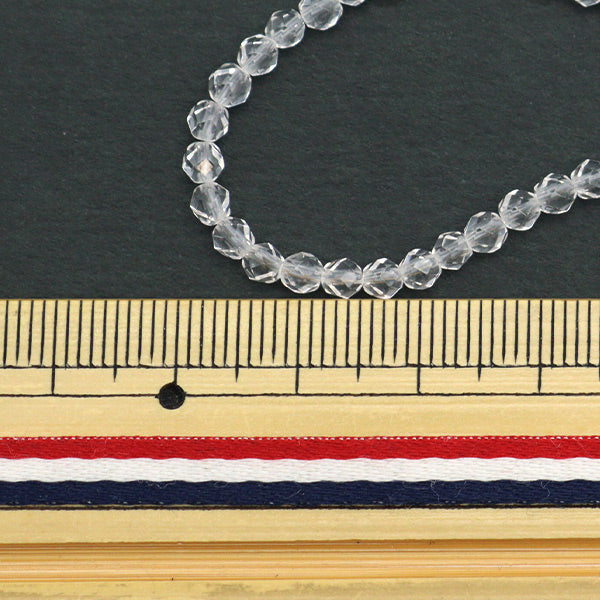 アクセサリー素材 『天然水晶 ファセットビーズ 直径 約3mm』 – Yuzawaya