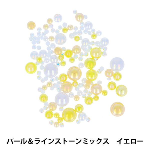 Parti di artigianato "Pearl & Rhinestone Mix Yellow DW-09" KIYOHARA