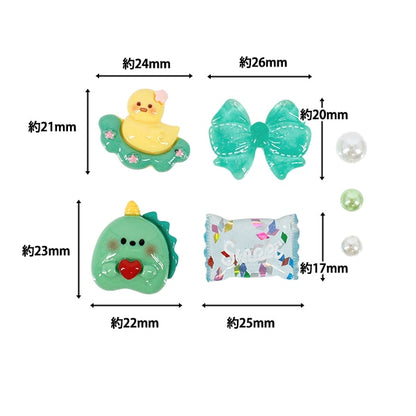 Piezas para manualidades "Mix de piezas decorativas Animal Green DW-14"