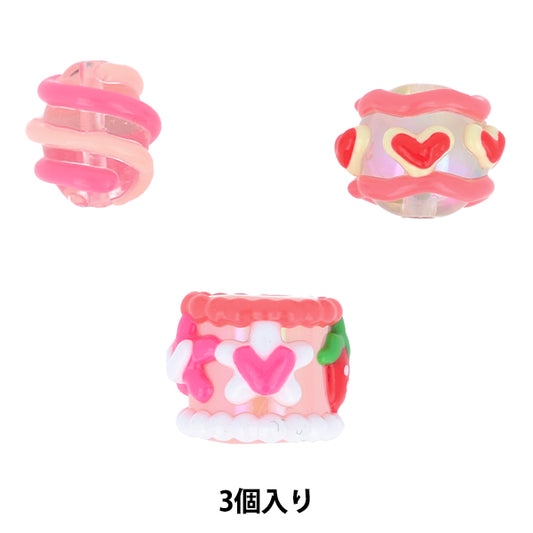 Handwerksteile "Farbe"Perlen 3 Stücke 02 PTB-01" KIYOHARA