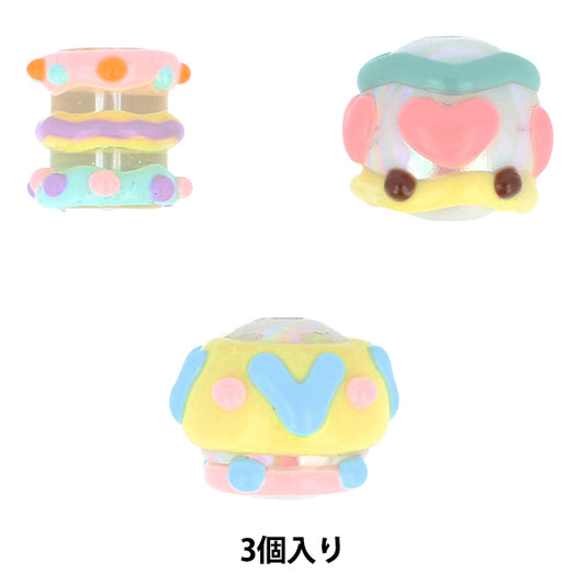 Handwerksteile "Farbe"Perlen 3 Stücke 05 PTB-01" KIYOHARA