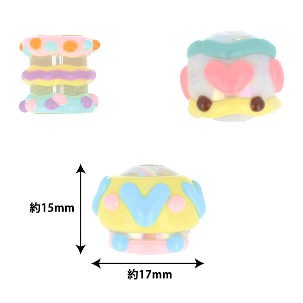 Handwerksteile "Farbe"Perlen 3 Stücke 05 PTB-01" KIYOHARA