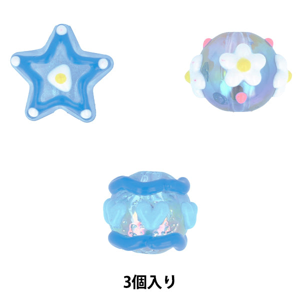 Handwerksteile "Farbe"Perlen 3 Stücke 06 PTB-01" KIYOHARA