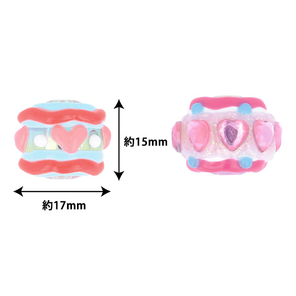Parti artigianali "dipingi"Perline 2 pezzi 03 PTB-02" KIYOHARA