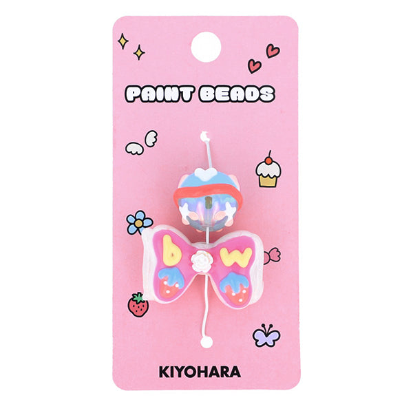 Les pièces artisanales "peinture"Perles 2 pièces 04 PTB-02" KIYOHARA