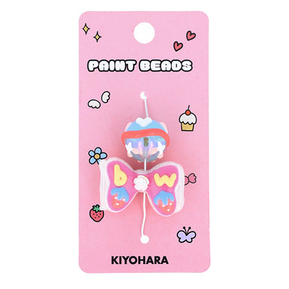 Les pièces artisanales "peinture"Perles 2 pièces 04 PTB-02" KIYOHARA