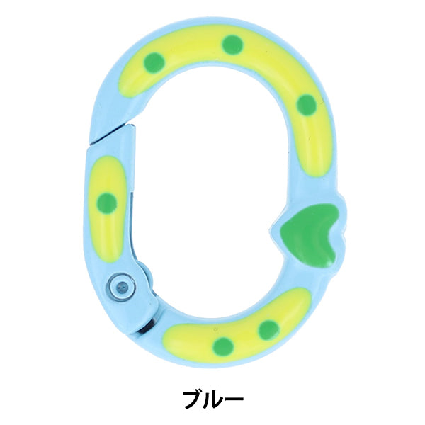 수예부품 "Carabiner & Wire Blue PTB-05" KIYOHARA