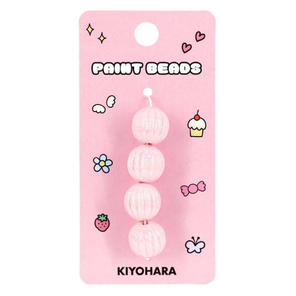 수예부품 "페인트"구슬 오로라구슬 14mm 핑크 PTB-08" KIYOHARA