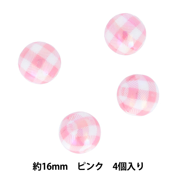 수예부품 "페인트"구슬 확인하다구슬 16mm 핑크 PTB-09" KIYOHARA