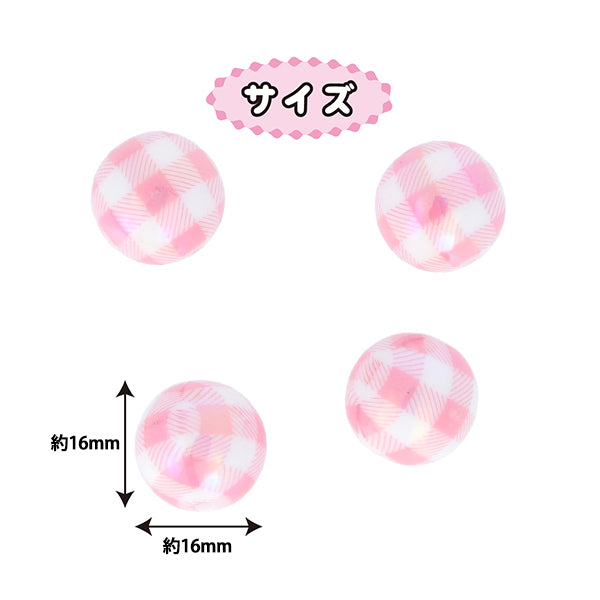 수예부품 "페인트"구슬 확인하다구슬 16mm 핑크 PTB-09" KIYOHARA