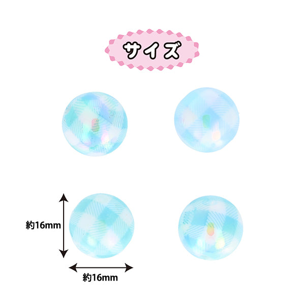 Las piezas de artesanía "pintar"Cuentas controlarCuentas PTB-09 azul de 16 mm" KIYOHARA