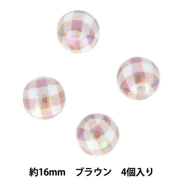 Las piezas de artesanía "pintar"Cuentas controlarCuentas 16 mm marrón PTB-09" KIYOHARA