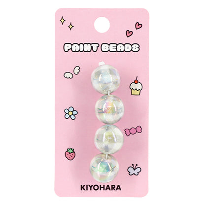 Craft parts "Paint"Beads checkBeads 16mm Grey PTB-09" KIYOHARA