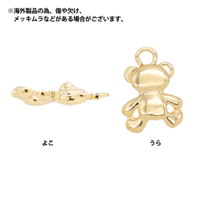 액세서리 재료 "Charm Bear Gold 4 조각 M12646-G"