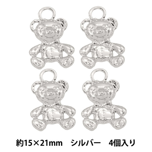 アクセサリー素材 『チャーム くま シルバー M12647-S』