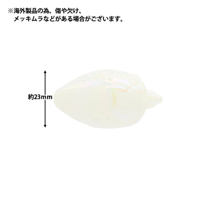 Zubehörmaterial "Acrylcharm Erdbeer weiß 2 Teile A4713"