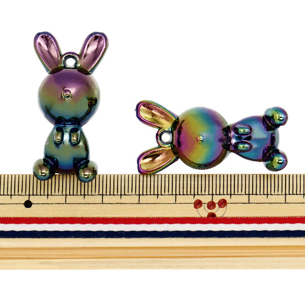 Accessory Material: Acrylic Charm Rabbit Black 2 pieces A4714"