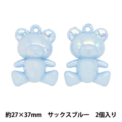 Zubehörmaterial "Acrylcharm Bär Saxophon Blue 2 Teile A4715"