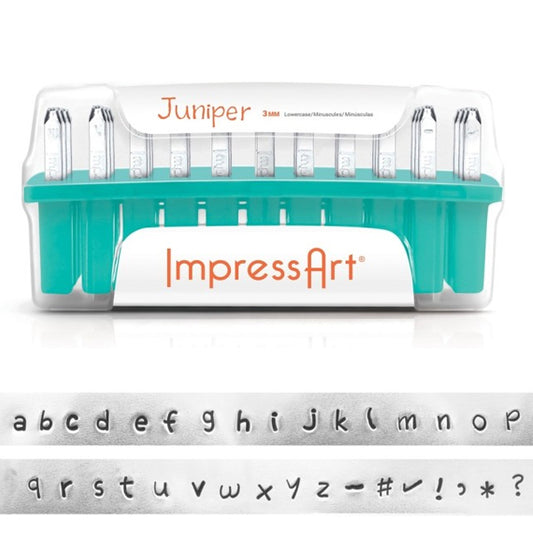 ختم معدني "ImpressArt Letter Stamp Juniper Lowcase 3mm U005 3 3" MIYUKI
