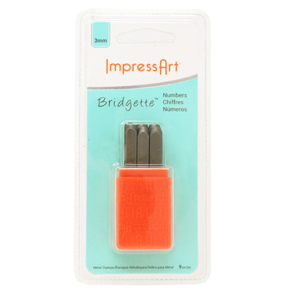 金属刻印 メタルスタンピング 『ImpressArt エコノミーレタースタンプ Bridgette 数字 3mm U0302 3 1』 MIYUKI ミユキ