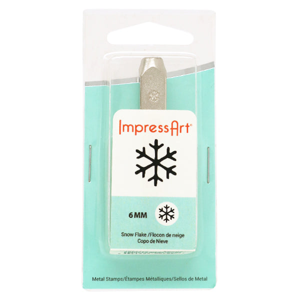 Metallgravierte Metallstempel "Impressart Design Stamp Snow Flake (groß) 6mm U1018 6" Miyuki Miyuki