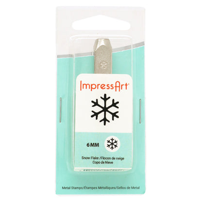 Metallgravierte Metallstempel "Impressart Design Stamp Snow Flake (groß) 6mm U1018 6" Miyuki Miyuki