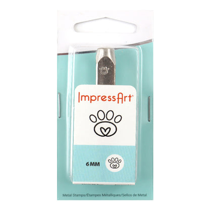 金属刻印 メタルスタンピング 『ImpressArt デザインスタンプ パウプリント (ハート) 6mm U1032 6』 MIYUKI ミユキ