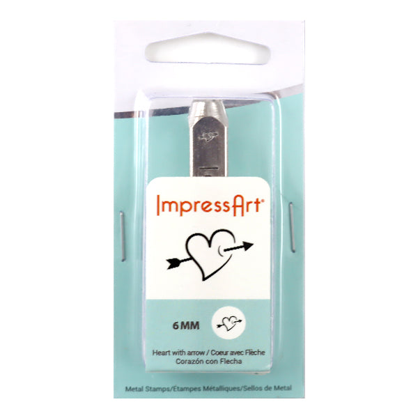ختم معدني ختم معدني "ImpressArt Design Stamp Heart with Arrow 6mm U1041 6" MIYUKI Miyuki