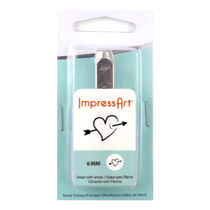 ختم معدني ختم معدني "ImpressArt Design Stamp Heart with Arrow 6mm U1041 6" MIYUKI Miyuki