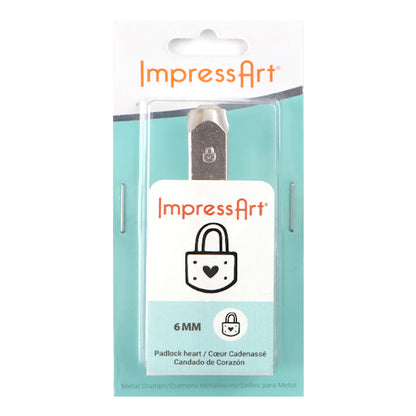 金属刻印 メタルスタンピング 『ImpressArt デザインスタンプ パドロックハート 6mm U1042 6』 MIYUKI ミユキ