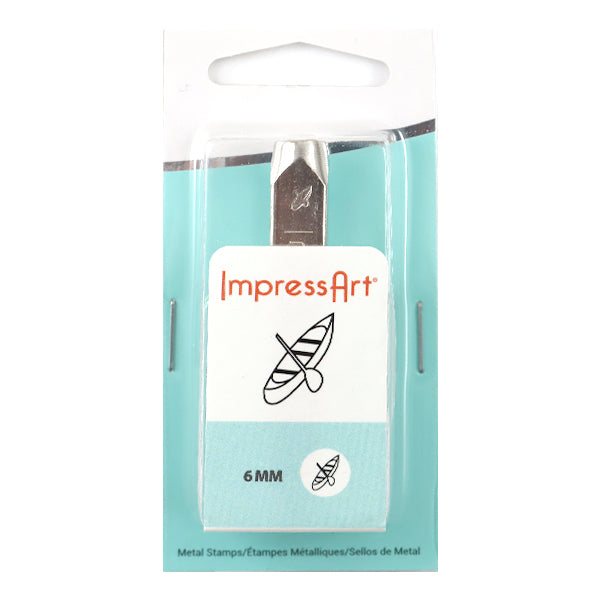 Stamping in metallo inciso in metallo "Canoa da francobollo di design imprevart 6mm U1051 6" Miyuki Miyuki