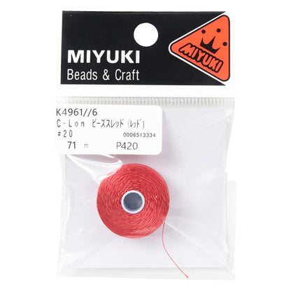 CuentasHilo "C-lon CuentasHilo rojo alrededor de 71M #20 K4961-6" Miyuki miyuki
