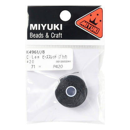 CuentasHilo "C-lon CuentasHilo negro alrededor de 71m #20 K4961-8" Miyuki miyuki