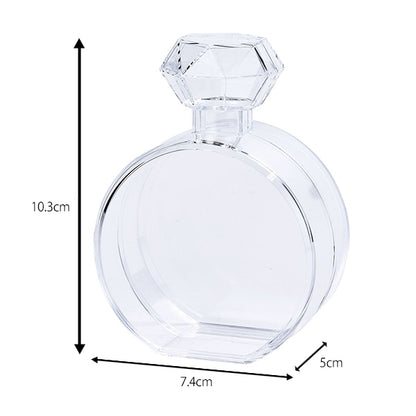 Base arreglada "estuche acrílico perfume botella diamante transparente pequeño HBR-589"