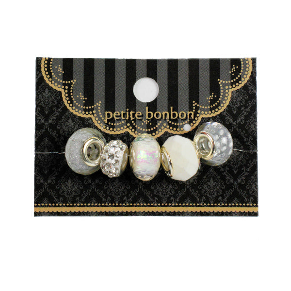 Matériel accessoire « Rondel »Perles GN-21-A Mélange Blanc”