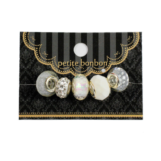 Matériel accessoire « Rondel »Perles GN-21-A Mélange Blanc”