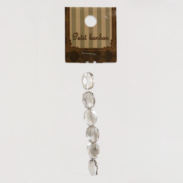 Materiale accessori "vetro ellitticoPerline 6 compresse di grigio argento "