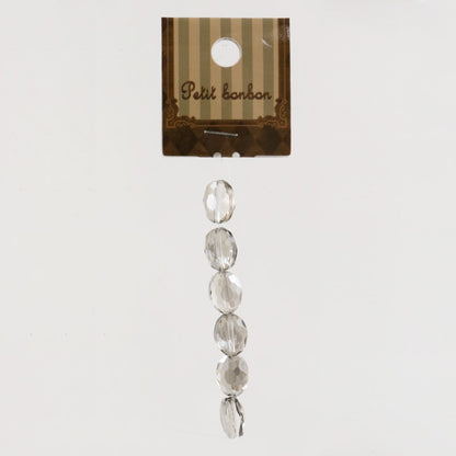 Materiale accessori "vetro ellitticoPerline 6 compresse di grigio argento "