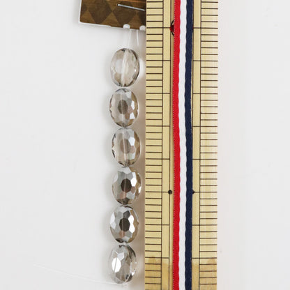 Materiale accessori "vetro ellitticoPerline 6 compresse di grigio argento "