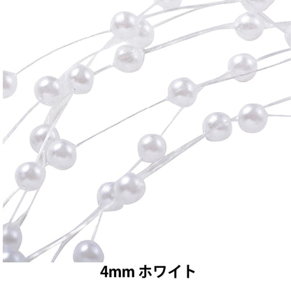 خامة الإكسسوار "سلك لؤلؤي 4 ملم أبيض لؤلؤي GN-14-19A-01A"