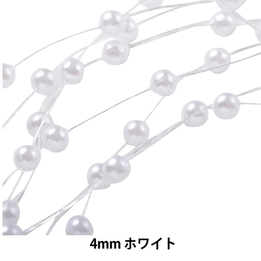 Matériel accessoire "Cordon de perles 4mm blanc perle GN-14-19A-01A"