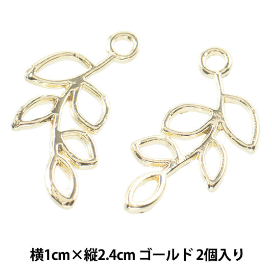 Accessories material "Metal Parts Leaf 2 Gold 2 GN-60-19A-10G"