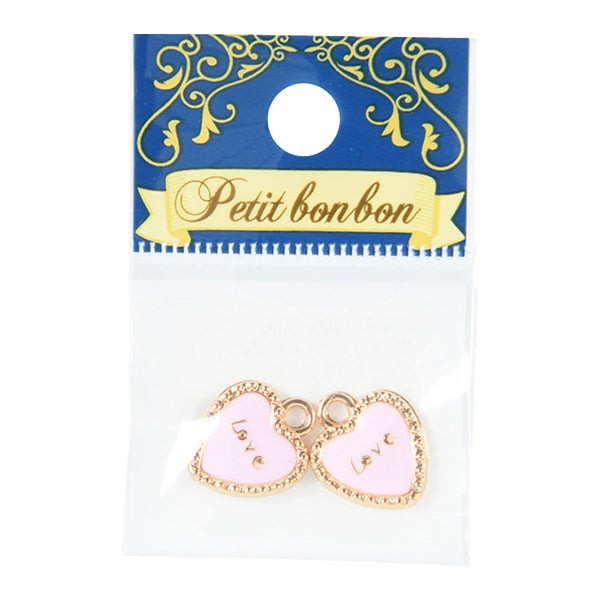 Materiale accessorio "Gurley Charm Heart Gold Rosa 2 pezzi GN-71-20A"