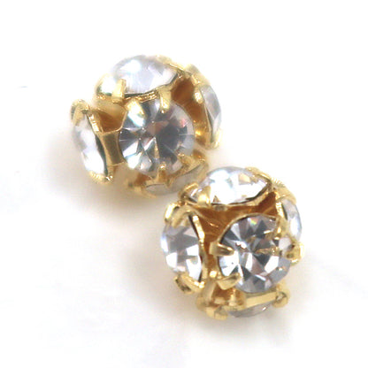 配件材料“ Maru Londel Crystal 6mm Gold 2件”