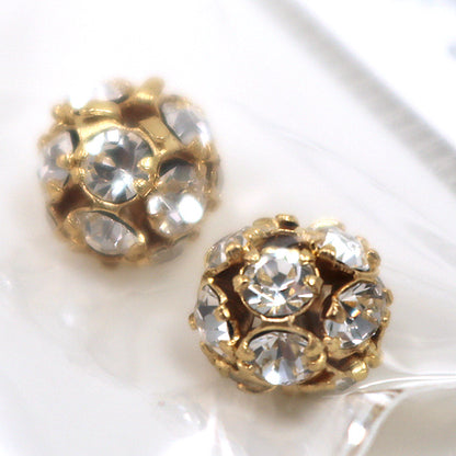 Accessoires Material "Maru Londel Crystal 8mm Gold 2 Stück"