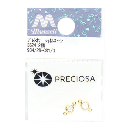 アクセサリー素材 『プレシオサ ジョイントパーツ SS24 2個入り ゴールド 934/2R-CRY/G』