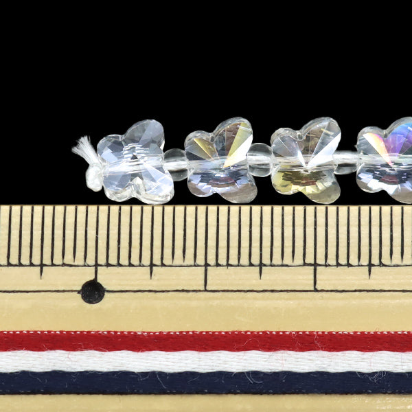 خرز "زجاج"خرز قطع الفراشة 8 ملم البلورة أورورا Jin24-G-1"