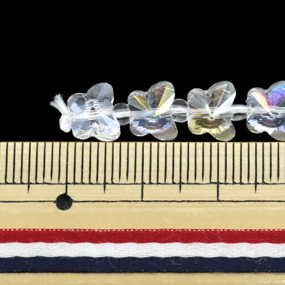 خرز "زجاج"خرز قطع الفراشة 8 ملم البلورة أورورا Jin24-G-1"